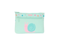 Estuche grande 2 lápices color crema. Caracol preescolar Safta Easy Clean 23x16x3cm