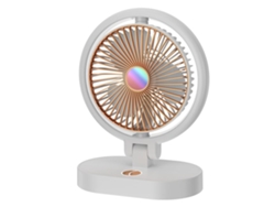 Ventilador portátil Batería de larga duración Motor sin escobillas Ajuste de aire de 4 velocidades Blanco USHION