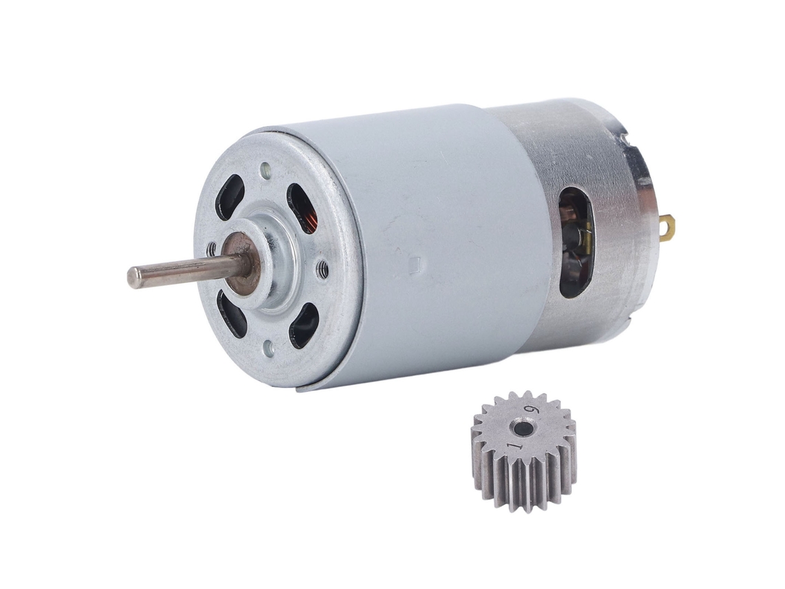 Motor De Cc Con Escobillas, Bobina De Cobre, Cuerpo De Acero Inoxidable, 19 Engranajes, Alto Par, 18000 Rpm Para Vehículos Eléctricos Infantiles.