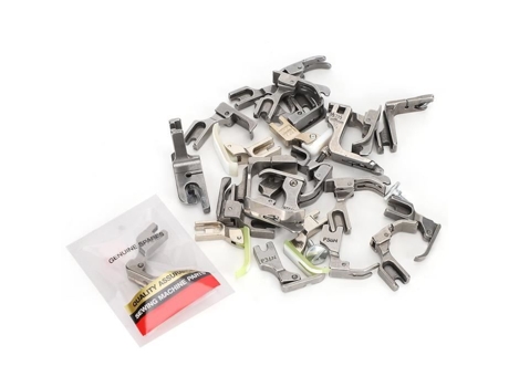 Kit de prensatelas multifuncional para máquinas de coser HURRISE acero inoxidable blanco