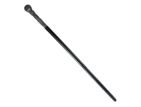 Bastón para disfraz de esqueleto, elegante bastón de apoyo, accesorios de disfraz para adultos y niños, plata antigua