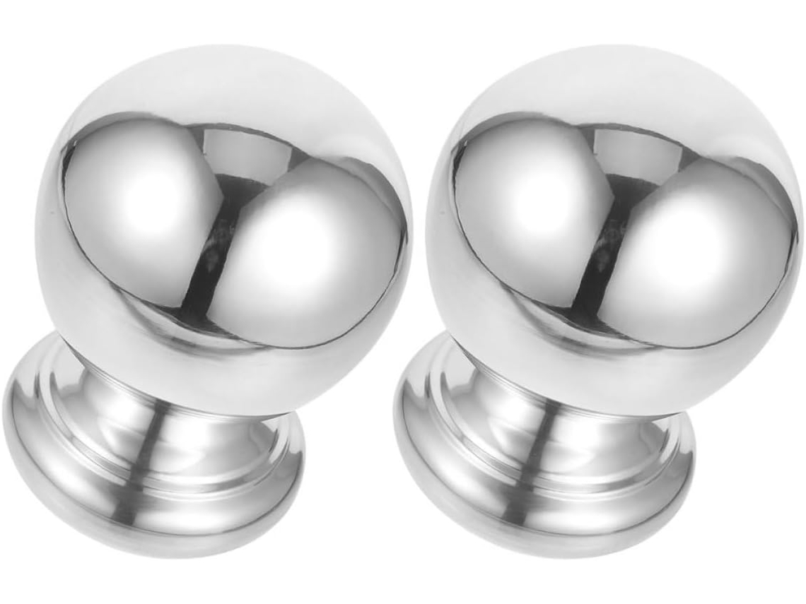2 Bolas De Acero Inoxidable Para Pasamanos En Color Plata, Fáciles De Instalar.