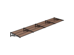 Maison Exclusive - Marquesina De Puerta Policarbonato Negro 396x90 Cm