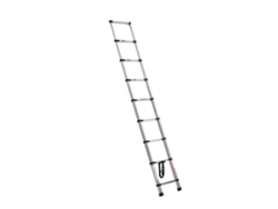 Escalera telescópica de acero inoxidable Succebuy de 9 peldaños, dimensiones 460 x 60 x 2540 mm