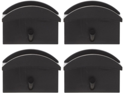 Ganchos Adhesivos Pared Juego 4 Diseño Curvo Dañan Superficie Colgar Gorras Corbatas Plástico Negro No