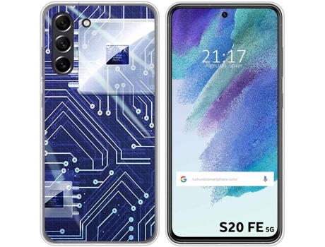 Carcasa Samsung Galaxy S21 FE 5G TUMUNDOSMARTPHONE Circuito Multicolor