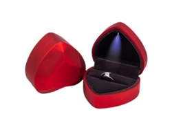 Caja de anillo de lujo, estuche de regalo de compromiso con iluminación LED, eleve su momento especial con un elegante compartimento para joyas y