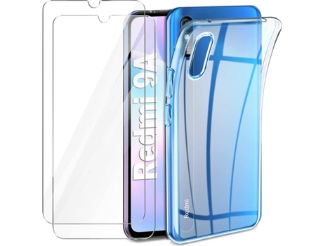 Carcasa + Protector Xiaomi Redmi 9A HONGWE. Transparente