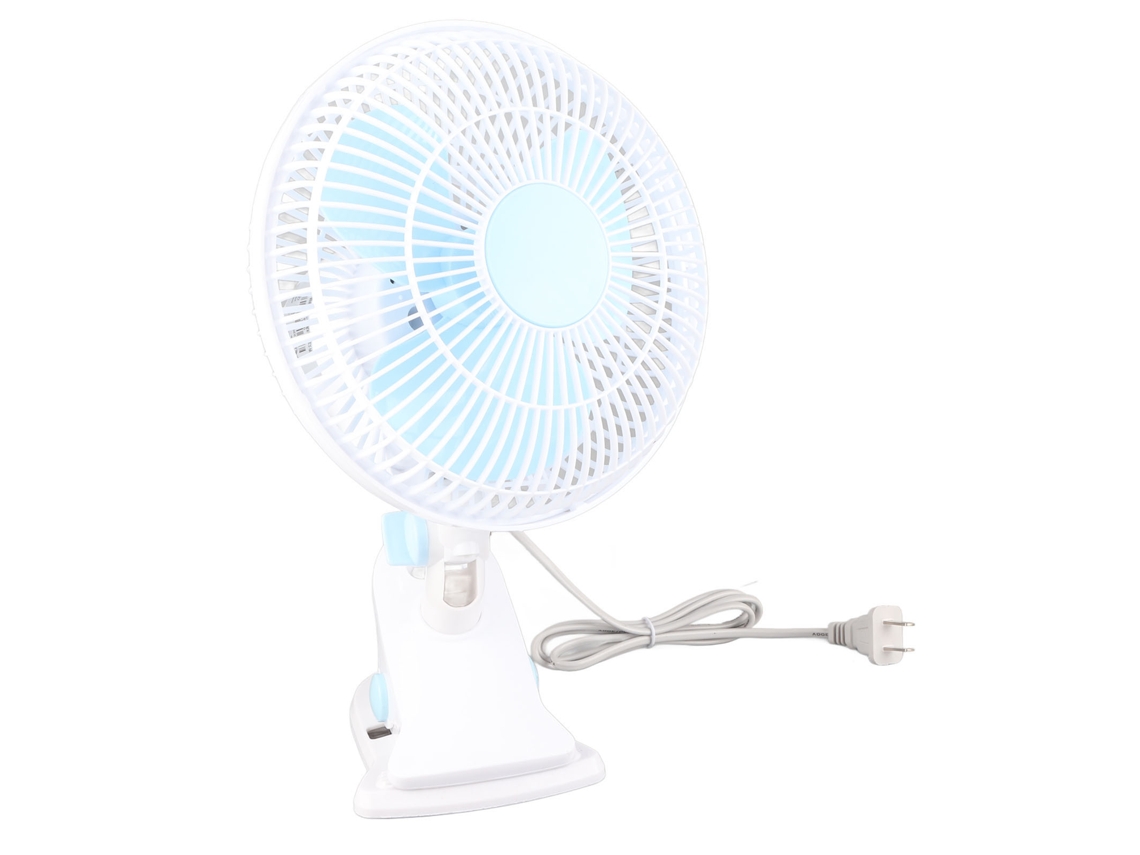 Mini ventilador eléctrico compacto con clip para escritorio, dormitorio u oficina.