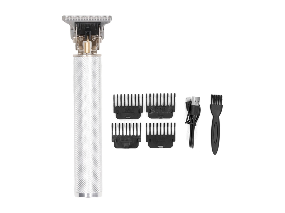 Bol Profesional Eléctrico Recargable Portátil Para Cortar El Cabello Con 3 Peines Y Batería De 800 Mah - Plateado