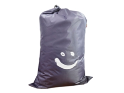Bolsa Cilíndrica De Nailon Para Lavandería Con Cordón Ajustable Para Guardar Ropa En Casa O De Viaje - Gris