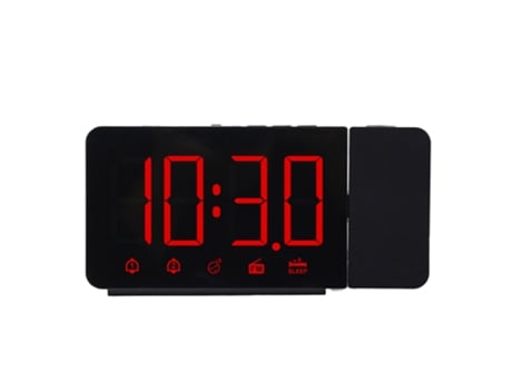 Despertador de proyección con radio, reloj electrónico con alarma dual, pantalla LED, tiempo