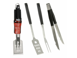 Utensilios para barbacoas Negro 3 Piezas BIGBUY BBQ