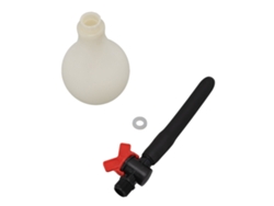 Kit de enema de gran capacidad de 320 ml con válvula giratoria roja para evitar el reflujo, caucho de silicona para el cuidado personal.