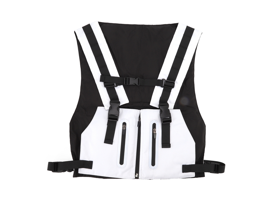 Chaleco Militar Para Hombre Para Actividades Al Aire Libre, Ciclismo Y Caza, Con Bolsillos Reflectantes, Color Blanco.