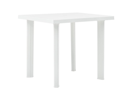 MAISON EXCLUSIVE Mesa de jardín de plástico blanco 80x75x72 cm