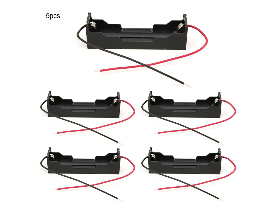 5 Estuches De Abs Para Baterías Recargables 18650 Con Cable Y Base De Soporte Diy.