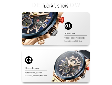 Relojes para Hombre Relojes de Pulsera con Correa de Cuero Resistentes al Agua Reloj de Negocios de Cuarzo para Hombres-Concha Rosa Negro VEANXIN