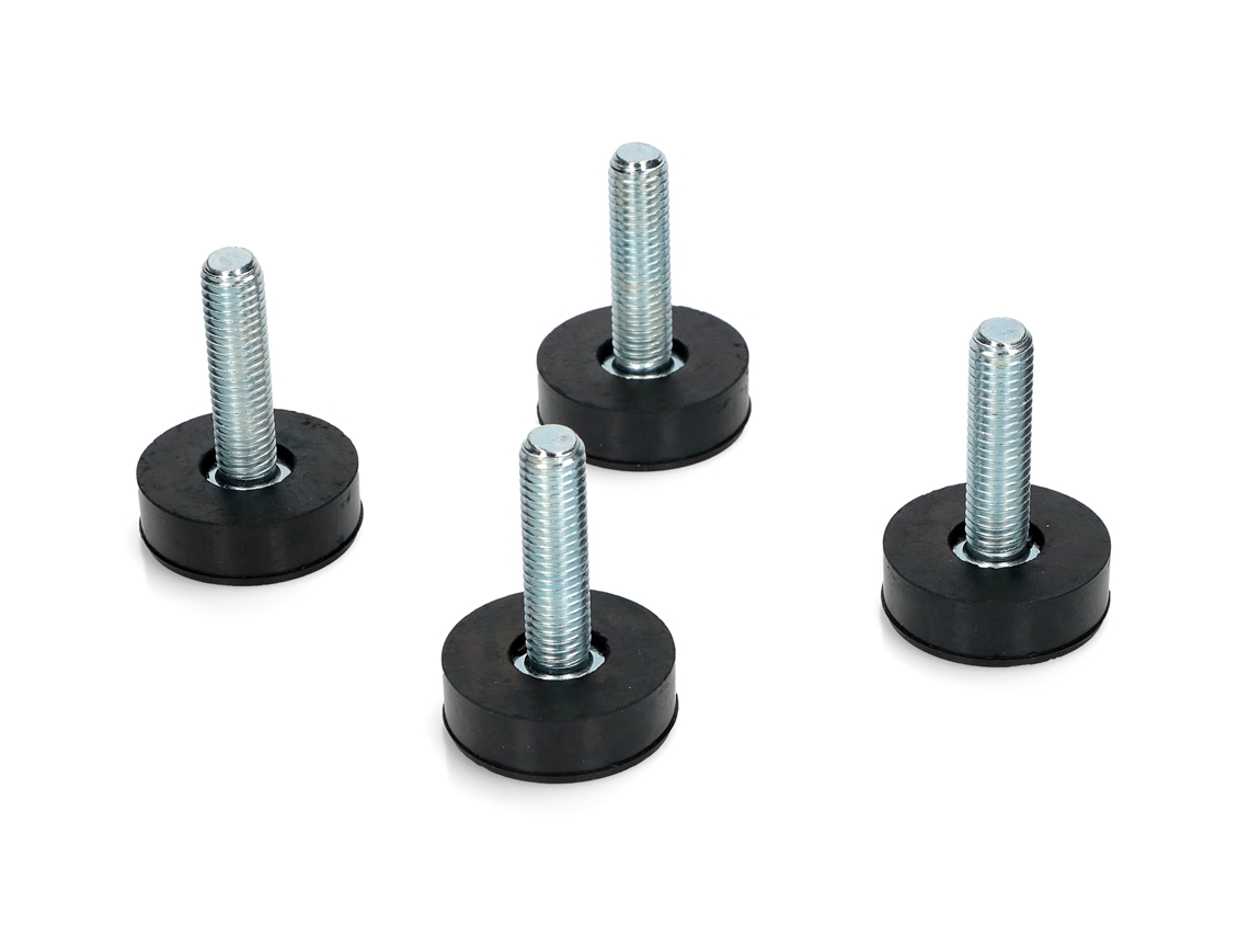 Pé Nivelador De Goma Kit 4 Unid. Ø8ma H50mm Para Lavadora Lft004un