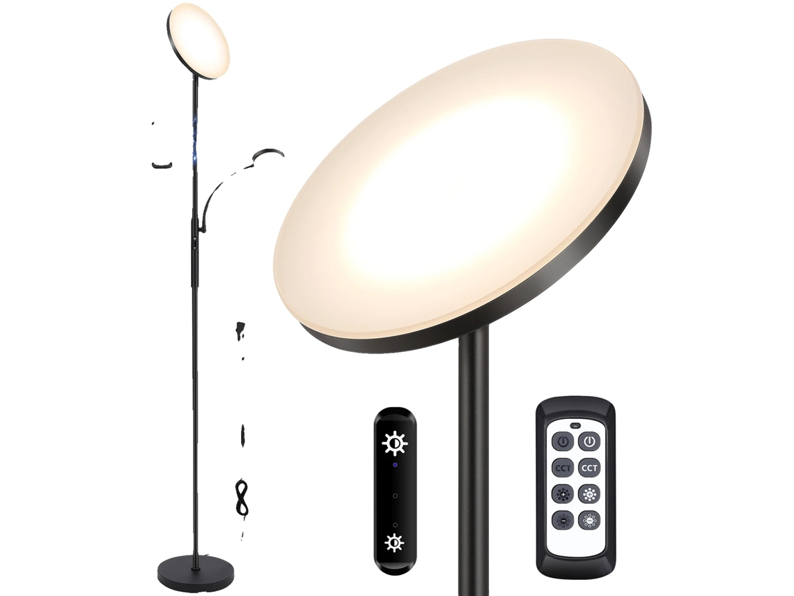 Lámpara de pie, brillo ajustable, doble fuente de luz, enchufe europeo OEM