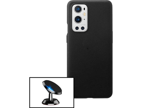 Carcasa + Soporte Magnético OnePlus 9 Pro PHONECARE Silicona Líquida Negro