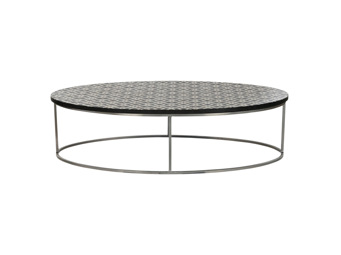 Mesa Centro Hueso Taracea Hecho A Mano 150x80x40cm
