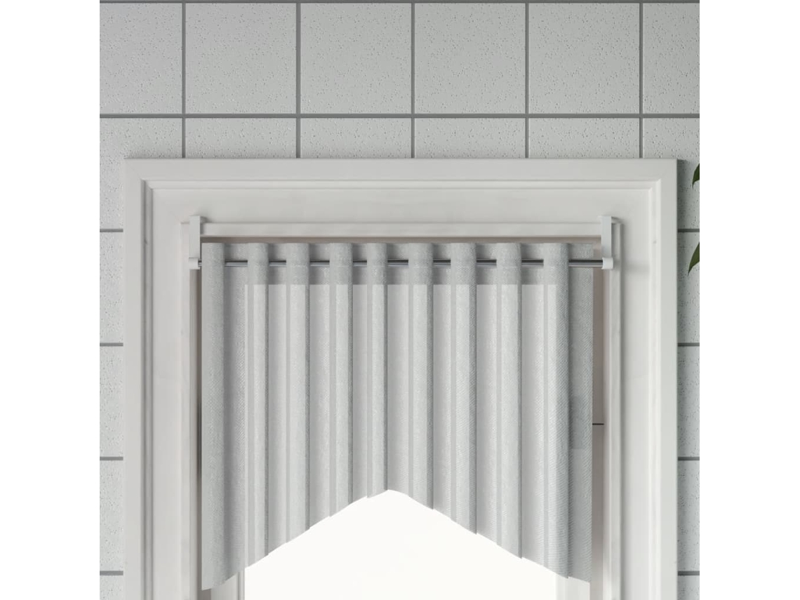 Barras de cortina (2 unidades, 60 x 105 cm, aluminio, blanco y plateado, DKD HOME DECOR)