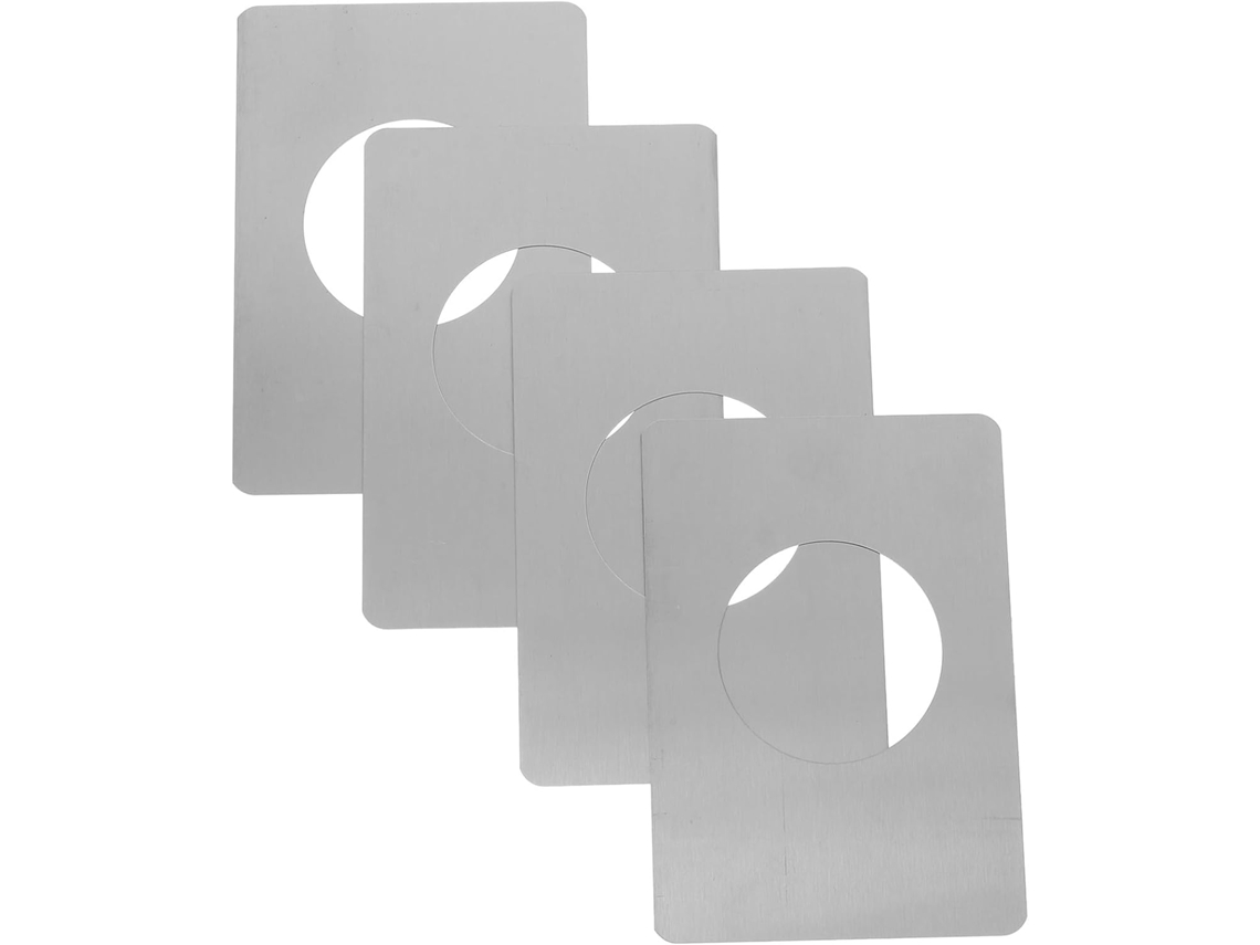 Juego De 4 Placas Embellecedoras Para Cerraduras De Puertas De Acero Inoxidable