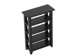 2026-estante De Flores Para Casa De Muñecas 4 Capas 1:12 Mueble Miniatura Accesorio Decoración Regalo Negro