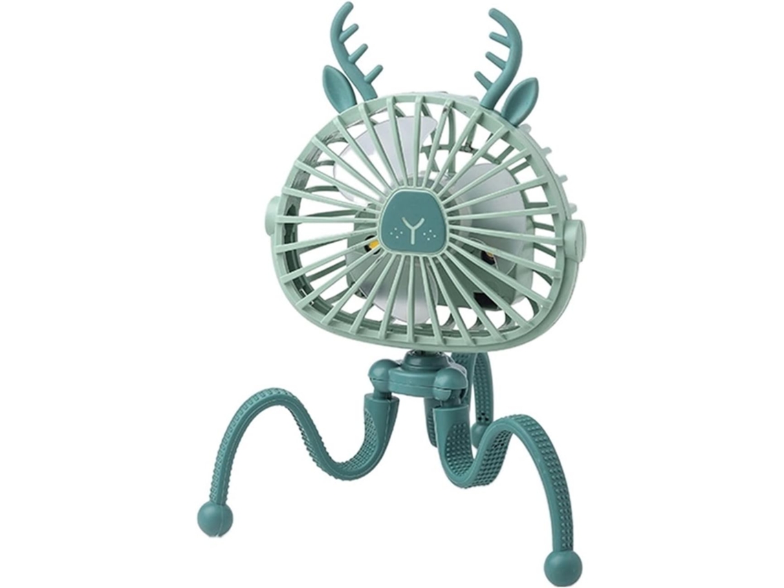Ventilador De Escritorio Usb Ventilador Recargable Para Cochecito Bebé Cama Silencioso Retráctil Con Clip