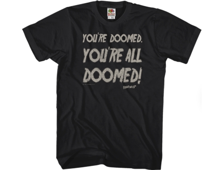 Camiseta Unisexo DEEPSTONE You're All Doomed Friday the 13th Negro (XL)
