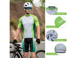 Conjunto De Ciclismo De Secado Rápido Tomshoo - Maillot Y Culotte Con Tirantes Para Hombre - Ciclismo De Montaña Y De Carretera
