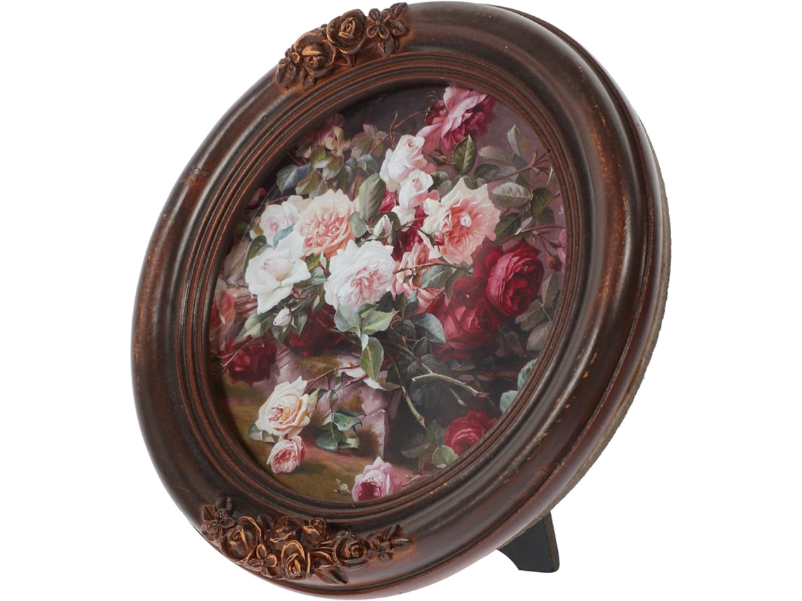 Marco Fotos Retro Resina Elegante Soporte Trasero Decoración Pared Estar Mesa Sala Baño