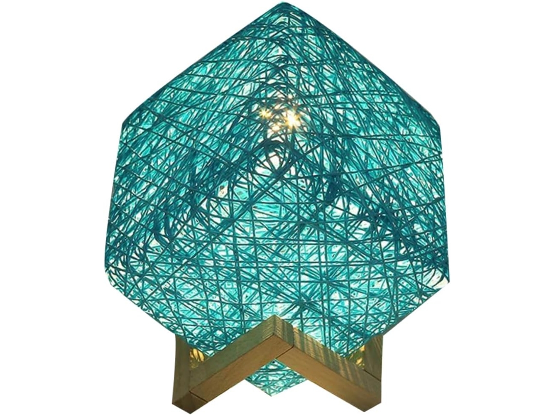 Luz nocturna de proyección de estrellas de ratán con USB y regulador de intensidad, ideal para decoración Gokoco (1 pieza)