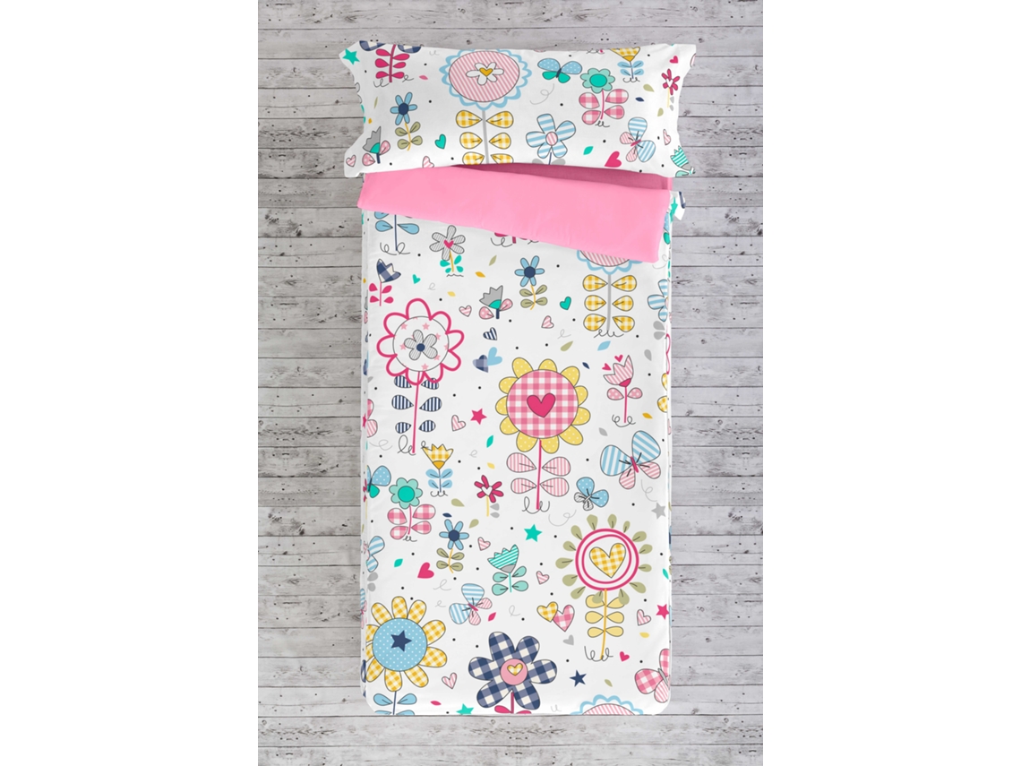 Saco Nórdico Sin Relleno Estampado Infantil Cama 105 Algodón Extra suave Fabricado en España VICHY SPRING COOL KIDS