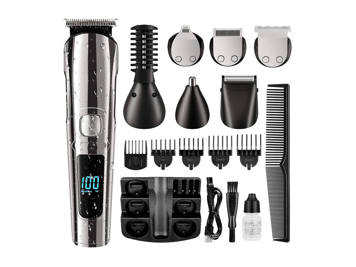 Recortador facial 3 en 1 para barba, nariz y orejas