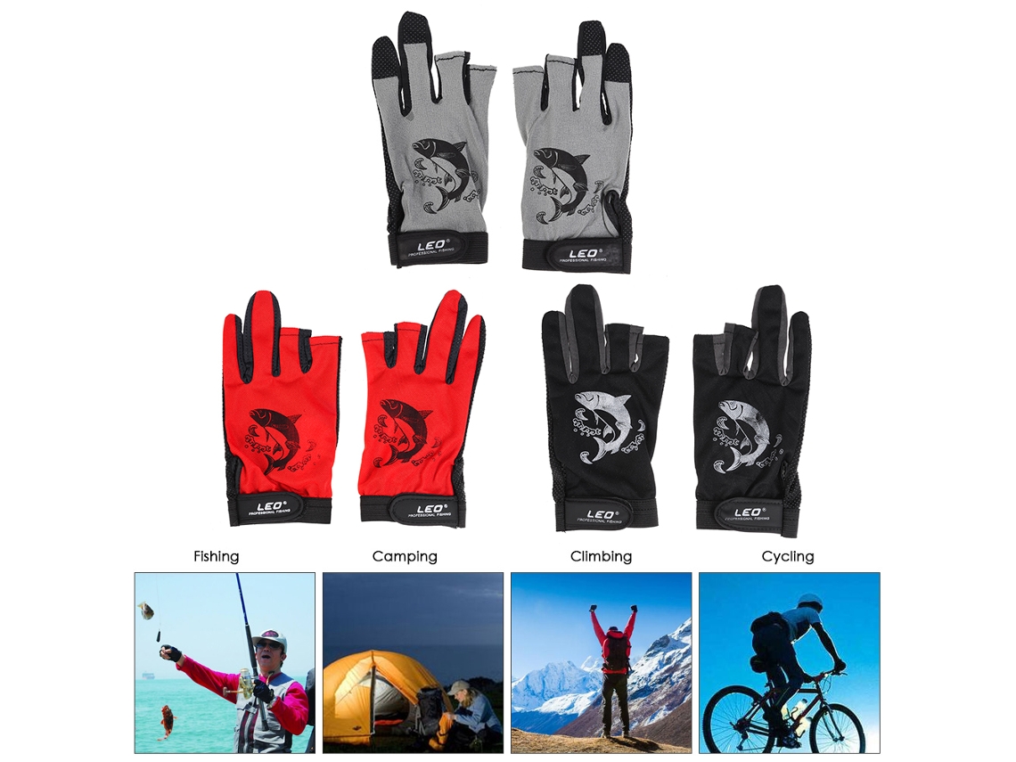 Guantes De Pesca Sin Dedos, Transpirables, De Secado Rápido Y Antideslizantes Para Pescar, Andar En Bicicleta, Acampar Y Correr.