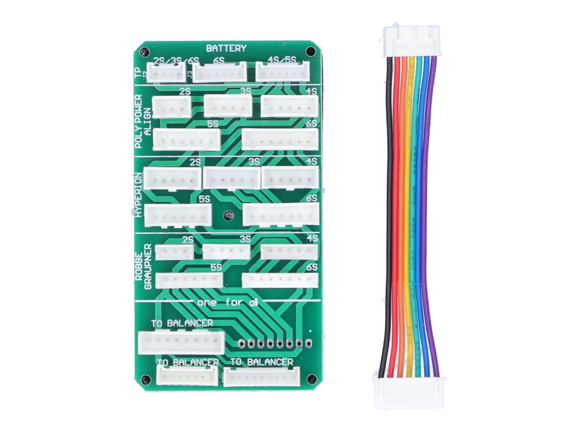 Adaptador De Expansión Balanceado Con Placa De Carga Paralela Para Baterías De Litio De 2 A 6s