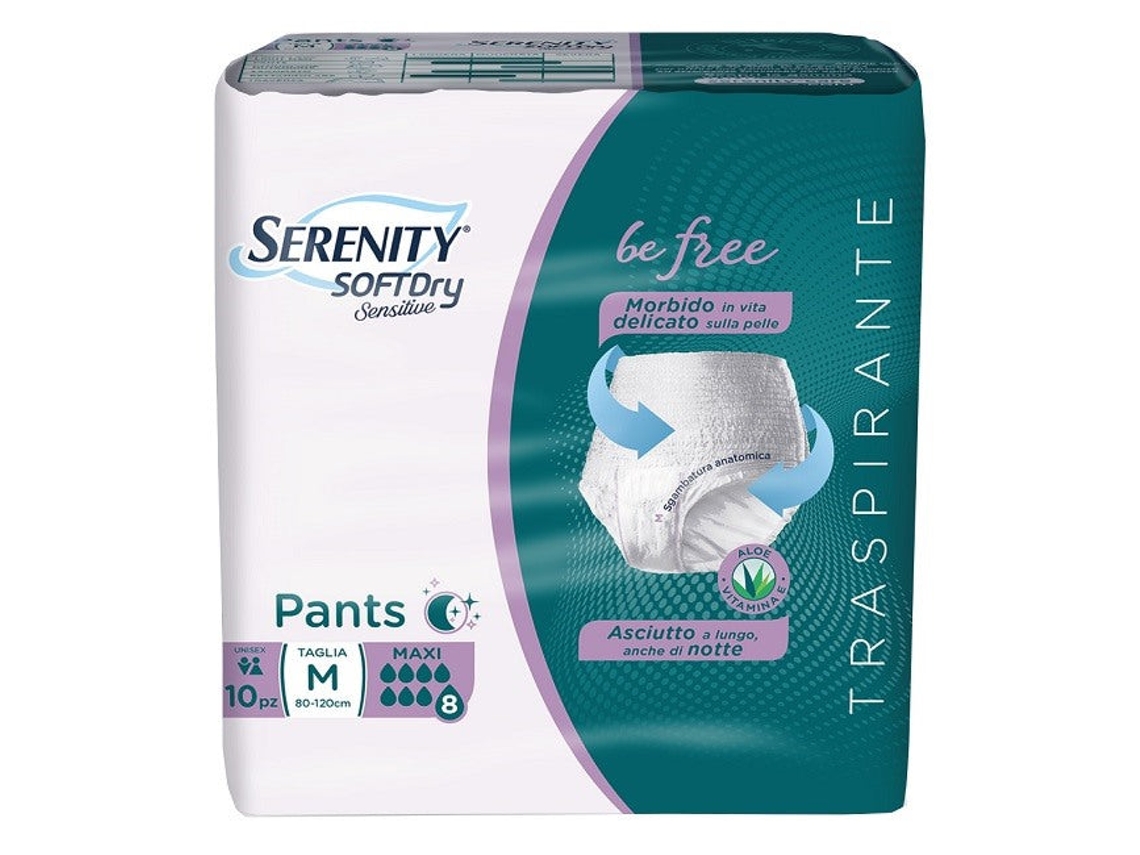 Pantalones Sd Sensitive Be Free Maxi M 10 Pezzi Serenity Serenity