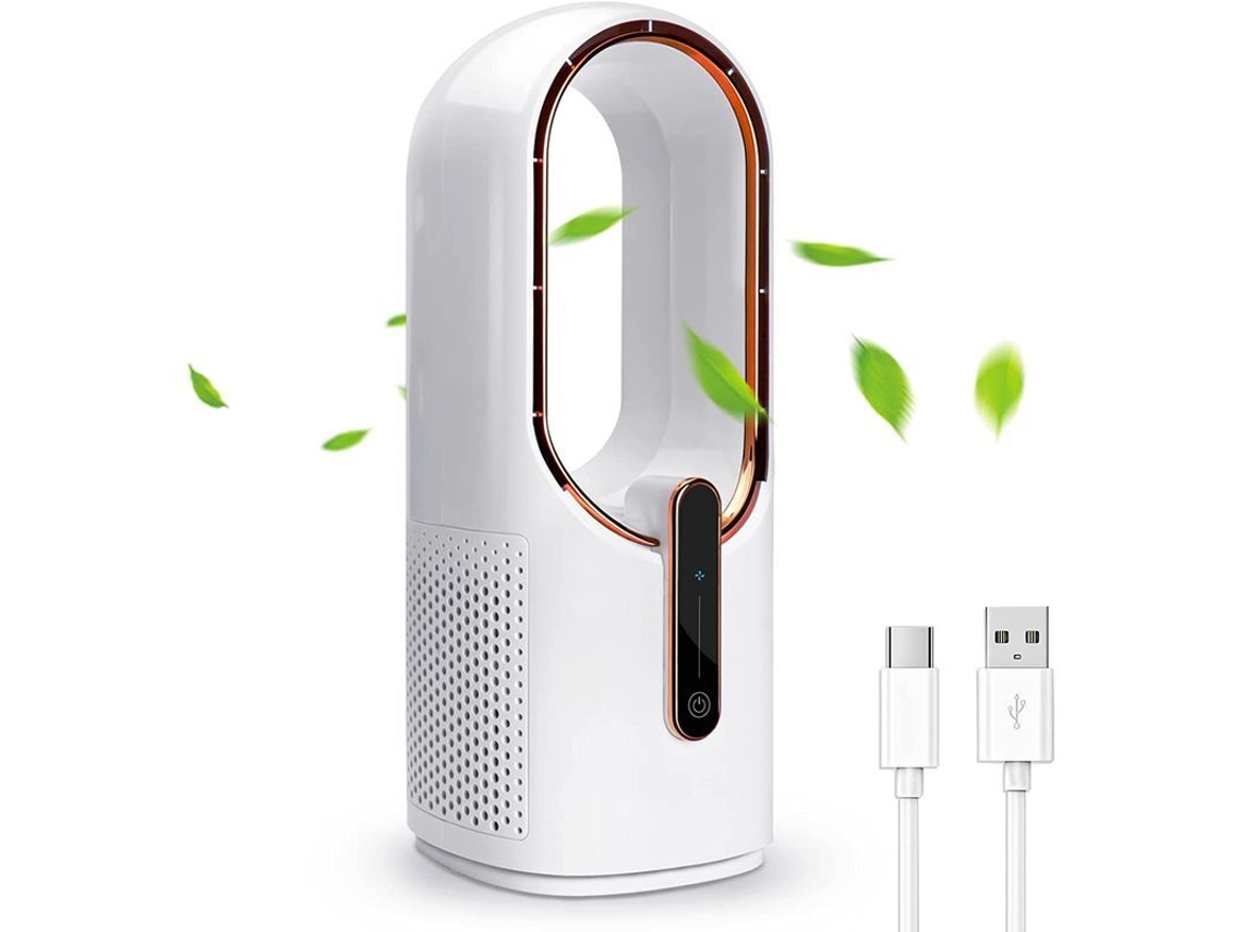 Ventilador Pequeño, Silencioso Y Sin Aspas, De 11,8 Pulgadas, Recargable Por Usb Y Portátil.