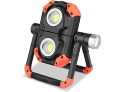 Linterna De Trabajo Led Recargable Por Usb Plegable Portátil Impermeable Con Función De Banco De Energía Y Base Magnética