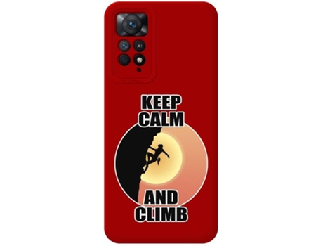 Carcasa Xiaomi Redmi Note 11 Pro TUMUNDOSMARTPHONE Silicona Líquida Dibujos Mujer Escalada Rojo