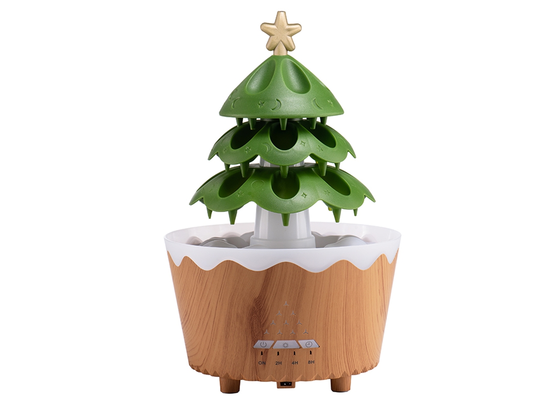 Difusor de aromas con control remoto, humidificador en forma de gota de lluvia y nube de lluvia. Mdug (madera)