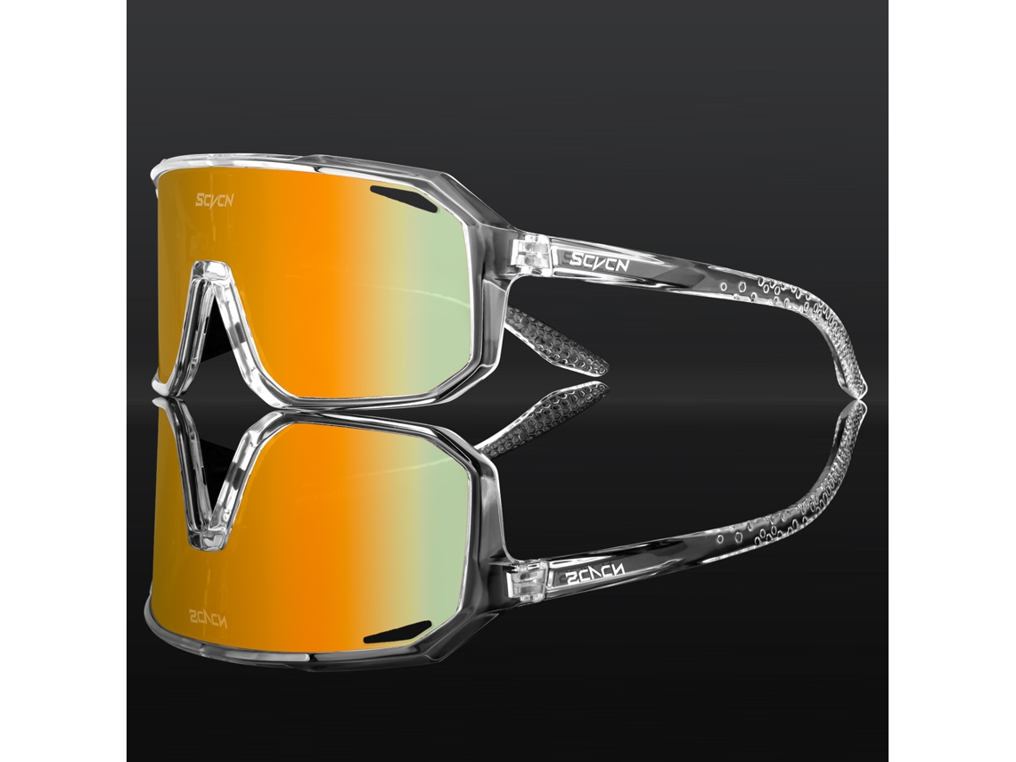 Gafas de sol unisex para ciclismo con lentes de polímero semitransparentes resistentes a los impactos y protección UV400. Modelo MDUG (A3).