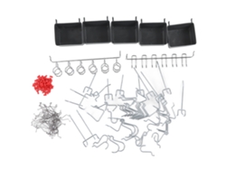 Kit De Accesorios Para Panel De Ganchos De 114 Piezas, Organizador De Herramientas De Alta Resistencia Con Cajones Y Pestillos.