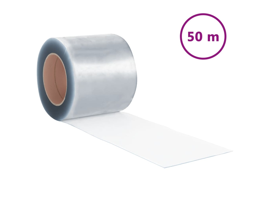 Maison Exclusive - Tira De Cortina Para Puertas Pvc Transparente 200x1,6 Mm 50 M