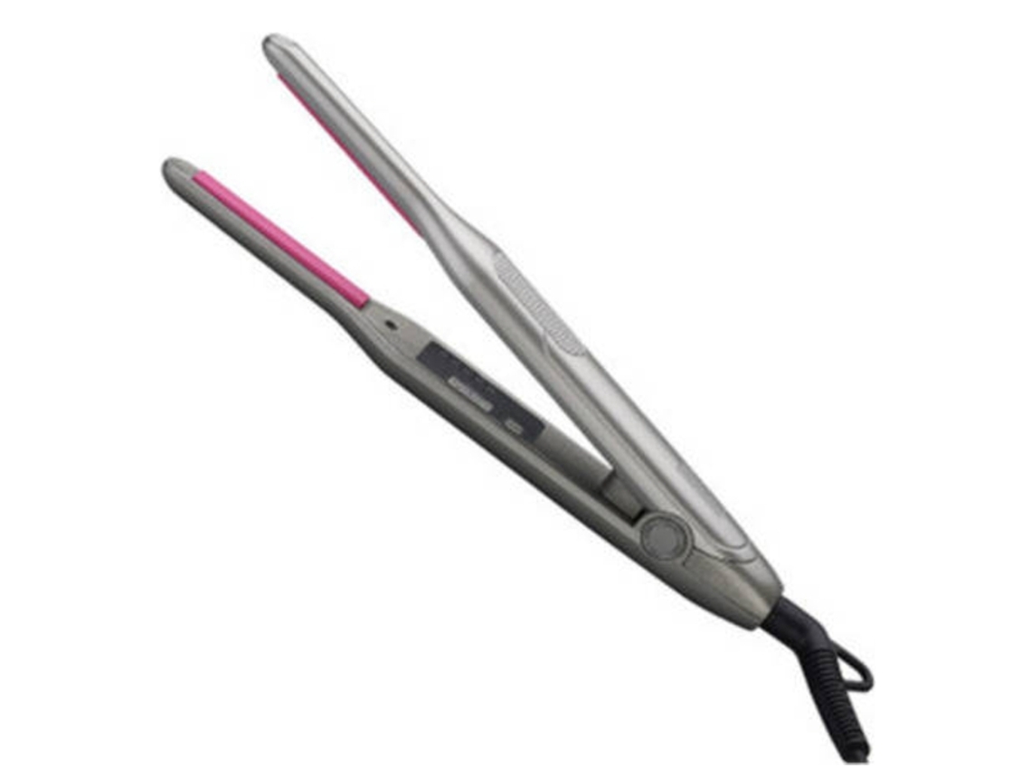Plancha de pelo 2 en 1, plancha plana Led, Plancha de Pelo de cerámica de pelo corto, plancha de pelo gris frío YEMAESRE