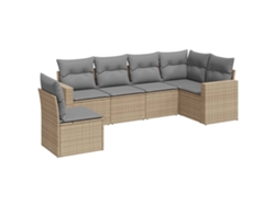 Maison Exclusive - Juego De Sofás Jardín Con Cojines 6 Pzas Ratán Sintético Beige