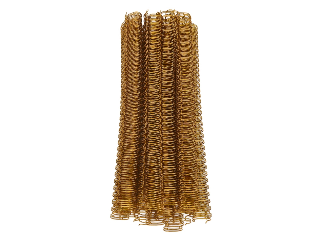 Bobinas De Encuadernación Espiral 34 Lazos 3:1 14.3mm Oro 120 Hojas A4