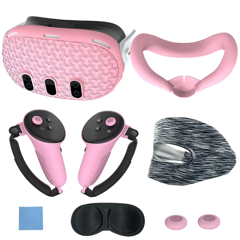 Conjunto De Accesorios 7pcs Capa Protectora Vr Soft, Estilo Y (pink)